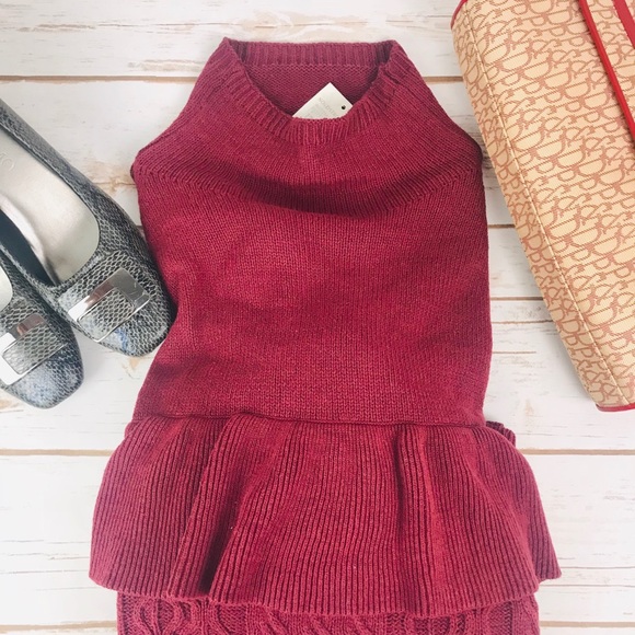 Project Naadam Red Cordovan MockNeck Sweater - Picture 2 of 8